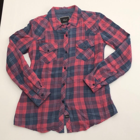 Rails Red/Gray Plaid Button Down - Picture 1 of 4